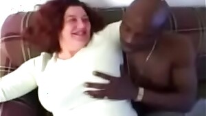 BBW Oma Anal mit BBC Kondom zu Bare - Interracial Video