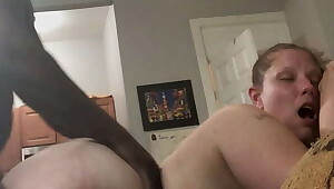 Thick mommy gets rammed by a big black master